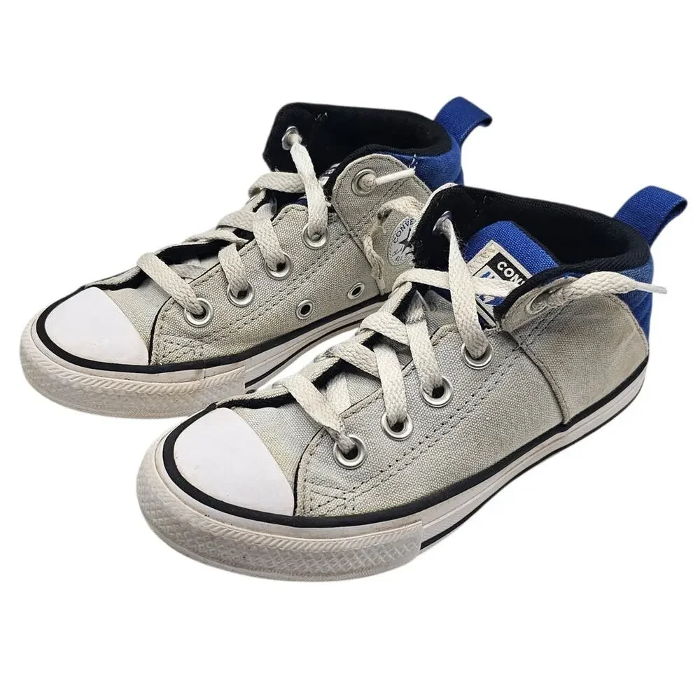 Converse Kids Gray & Blue Chuck Taylor All Star Axel Mid Top Sneaker